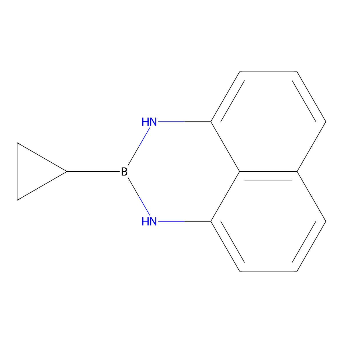 2-Cyclopropyl-2,3-dihydro-1H-naphtho[1,8-DE][1,3,2]diazaborinine molecular structure, CAS 2418006-16-1
