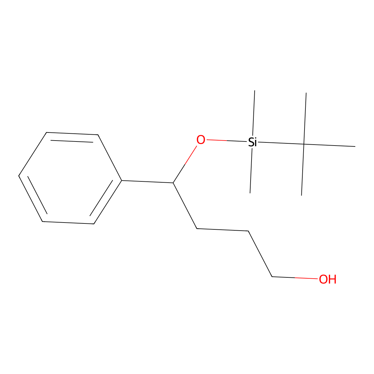 4-((tert-Butyldimethylsilyl)oxy)-4-phenylbutan-1-ol molecular structure, CAS 241818-03-1