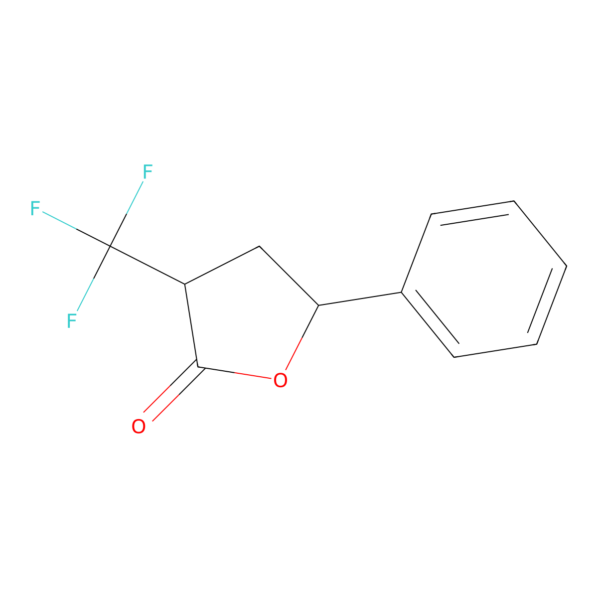 5-Phenyl-3-(trifluoromethyl)oxolan-2-one molecular structure, CAS 241819-52-3