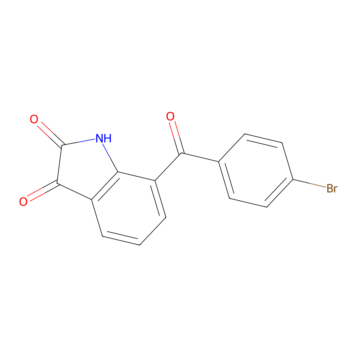 7-(4-bromobenzoyl)-1H-indole-2,3-dione molecular structure, CAS 241825-88-7