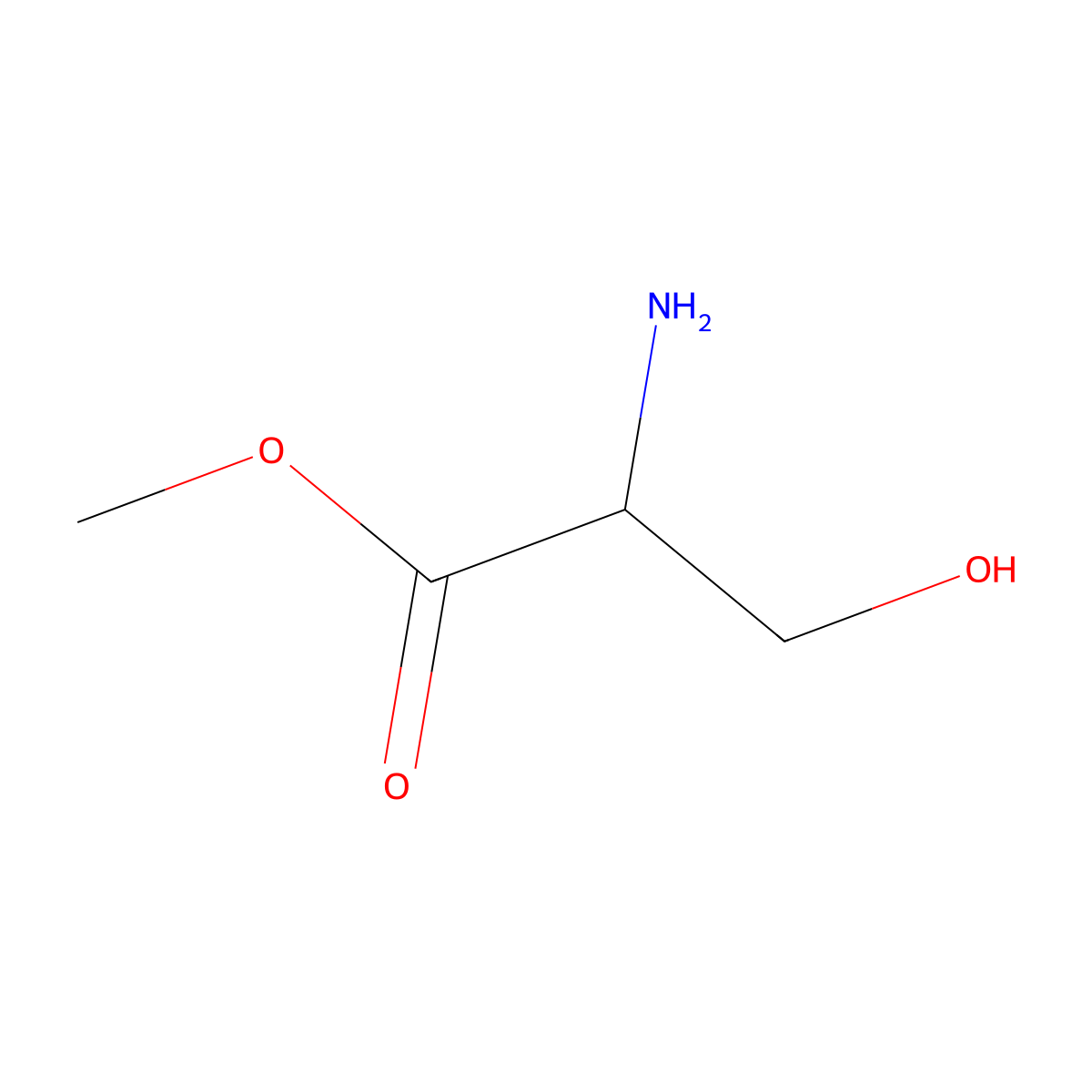 Methyl D-serinate molecular structure, CAS 24184-43-8