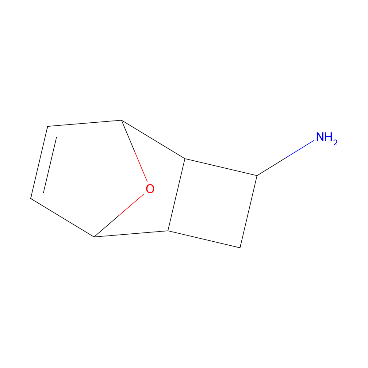 rac-(1R,2R,3R,5R,6S)-9-oxatricyclo[4.2.1.0,2,5]non-7-en-3-amine molecular structure, CAS 2418593-66-3