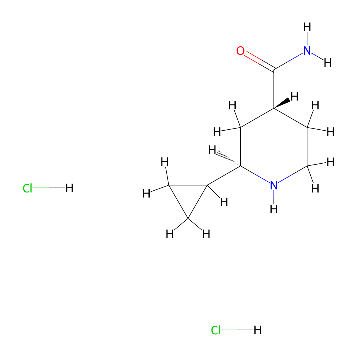 (2R,4R)-2-Cyclopropylpiperidine-4-carboxamide;dihydrochloride molecular structure, CAS 2418593-92-5