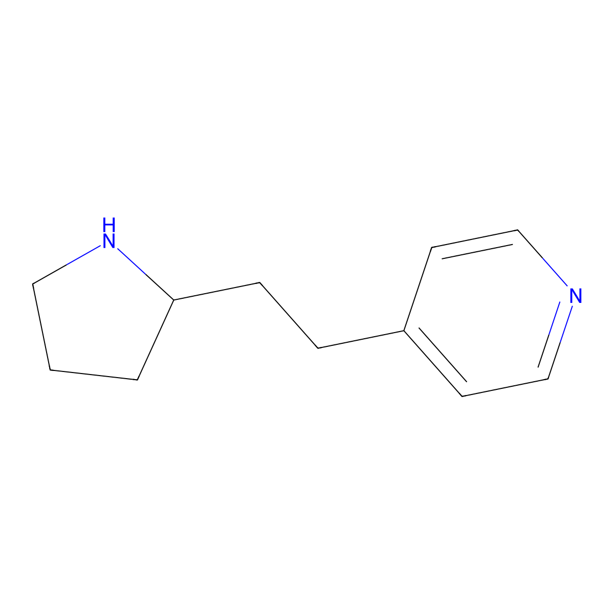 4-{2-[(2S)-pyrrolidin-2-yl]ethyl}pyridine molecular structure, CAS 2418594-51-9