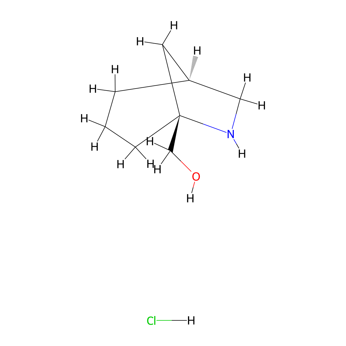 [(1S,5R)-6-azabicyclo[3.2.1]octan-5-yl]methanolhydrochloride molecular structure, CAS 2418595-08-9