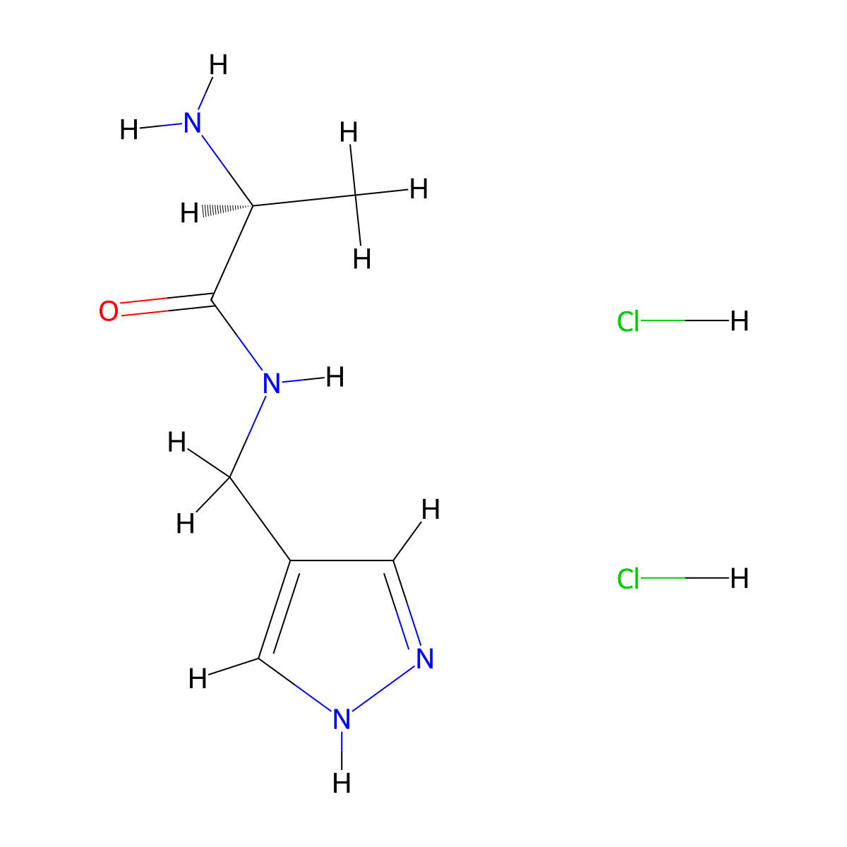 (2s)-2-Amino-n-[(1h-pyrazol-4-yl)methyl]propanamide dihydrochloride molecular structure, CAS 2418596-15-1