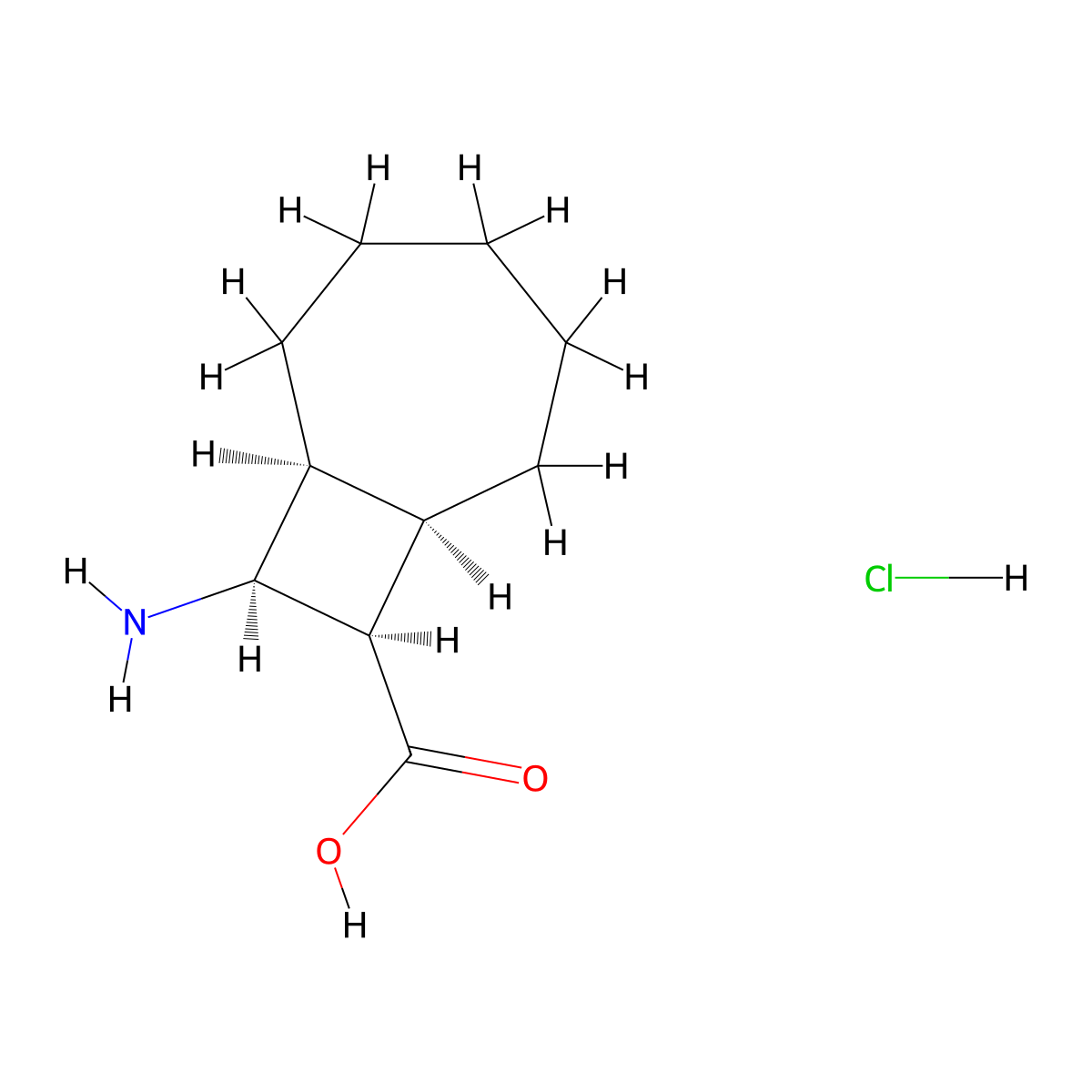 (1S,7R,8R,9S)-9-Aminobicyclo[5.2.0]nonane-8-carboxylic acid;hydrochloride molecular structure, CAS 2418596-61-7