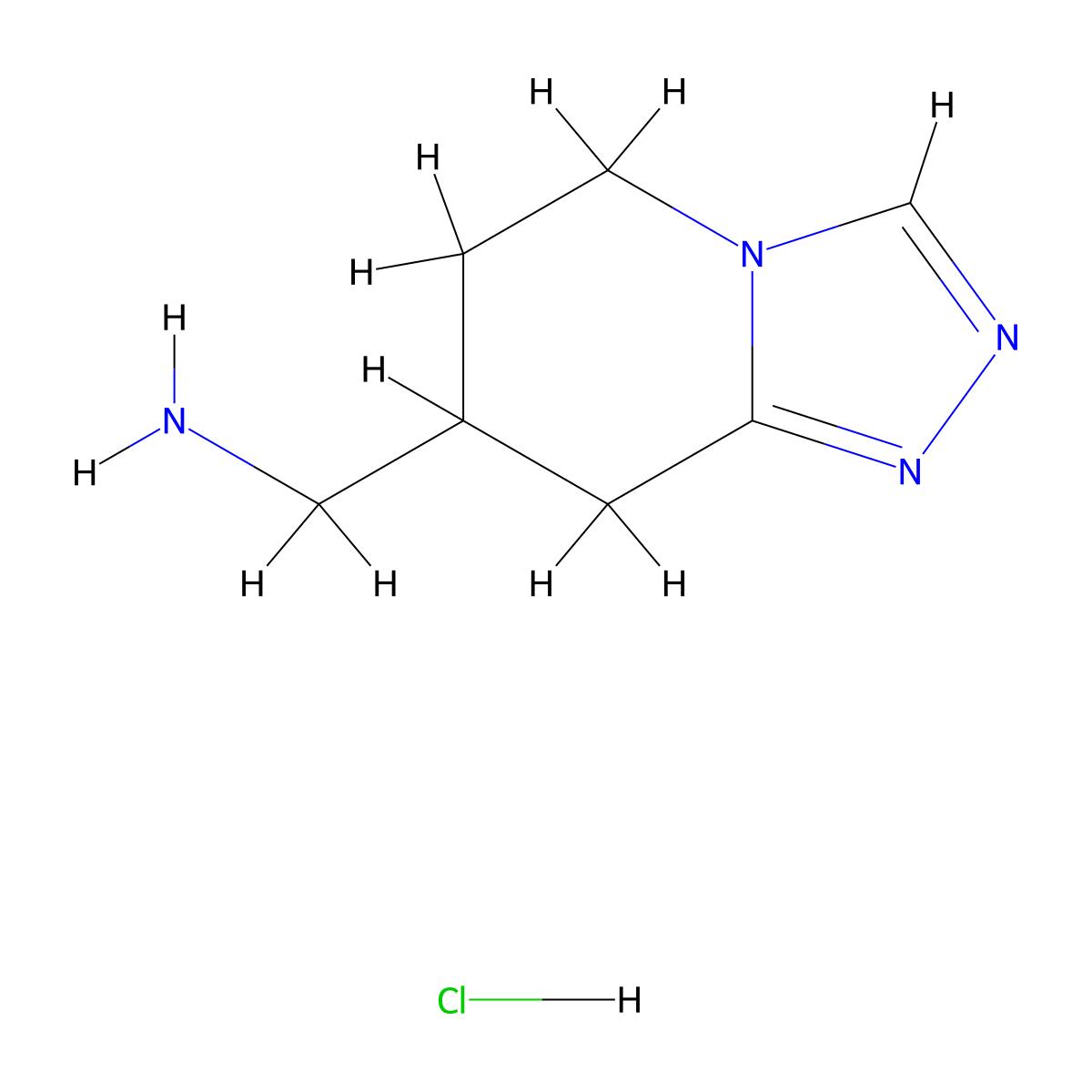 1-{5H,6H,7H,8H-[1,2,4]triazolo[4,3-a]pyridin-7-yl}methanamine hydrochloride molecular structure, CAS 2418642-37-0
