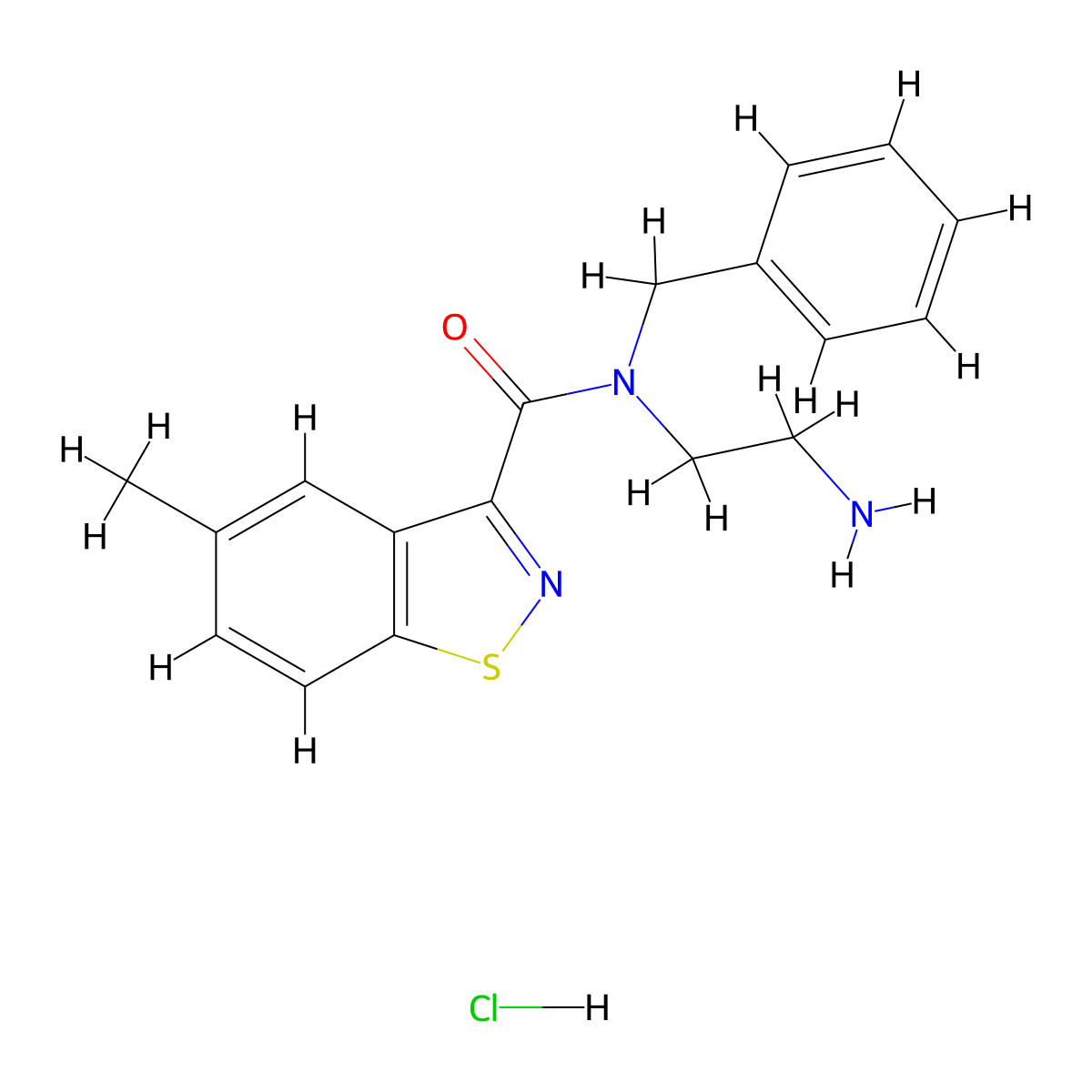 N-(2-aminoethyl)-N-benzyl-5-methyl-1,2-benzothiazole-3-carboxamide hydrochloride molecular structure, CAS 2418642-82-5