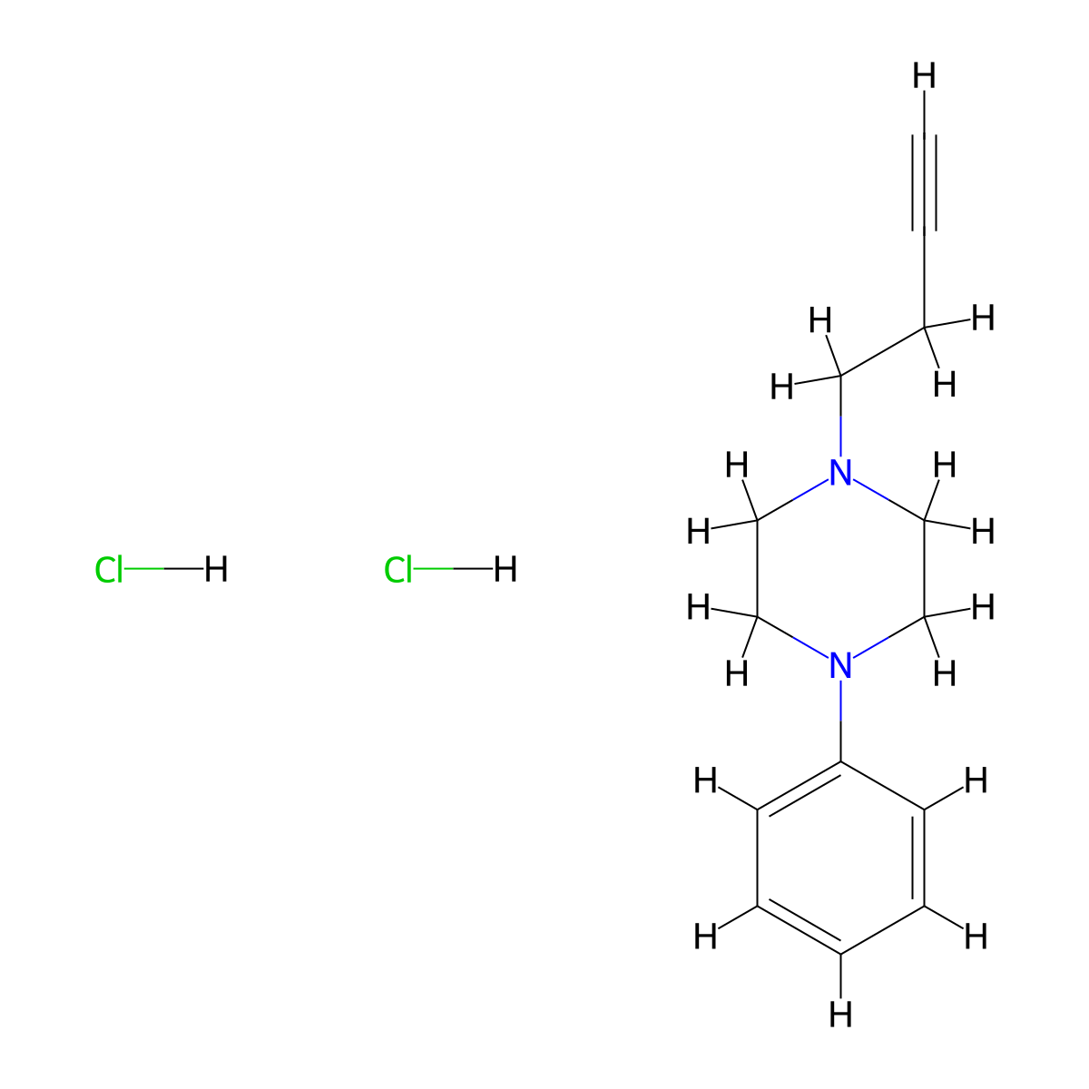 1-(But-3-yn-1-yl)-4-phenylpiperazine dihydrochloride molecular structure, CAS 2418643-13-5