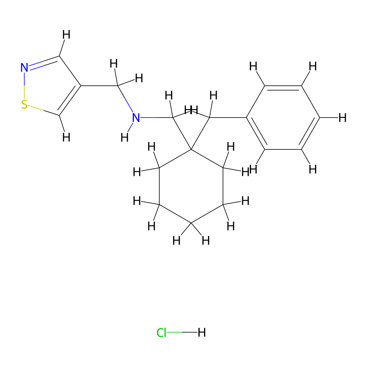 [(1-Benzylcyclohexyl)methyl][(1,2-thiazol-4-yl)methyl]amine hydrochloride molecular structure, CAS 2418643-70-4