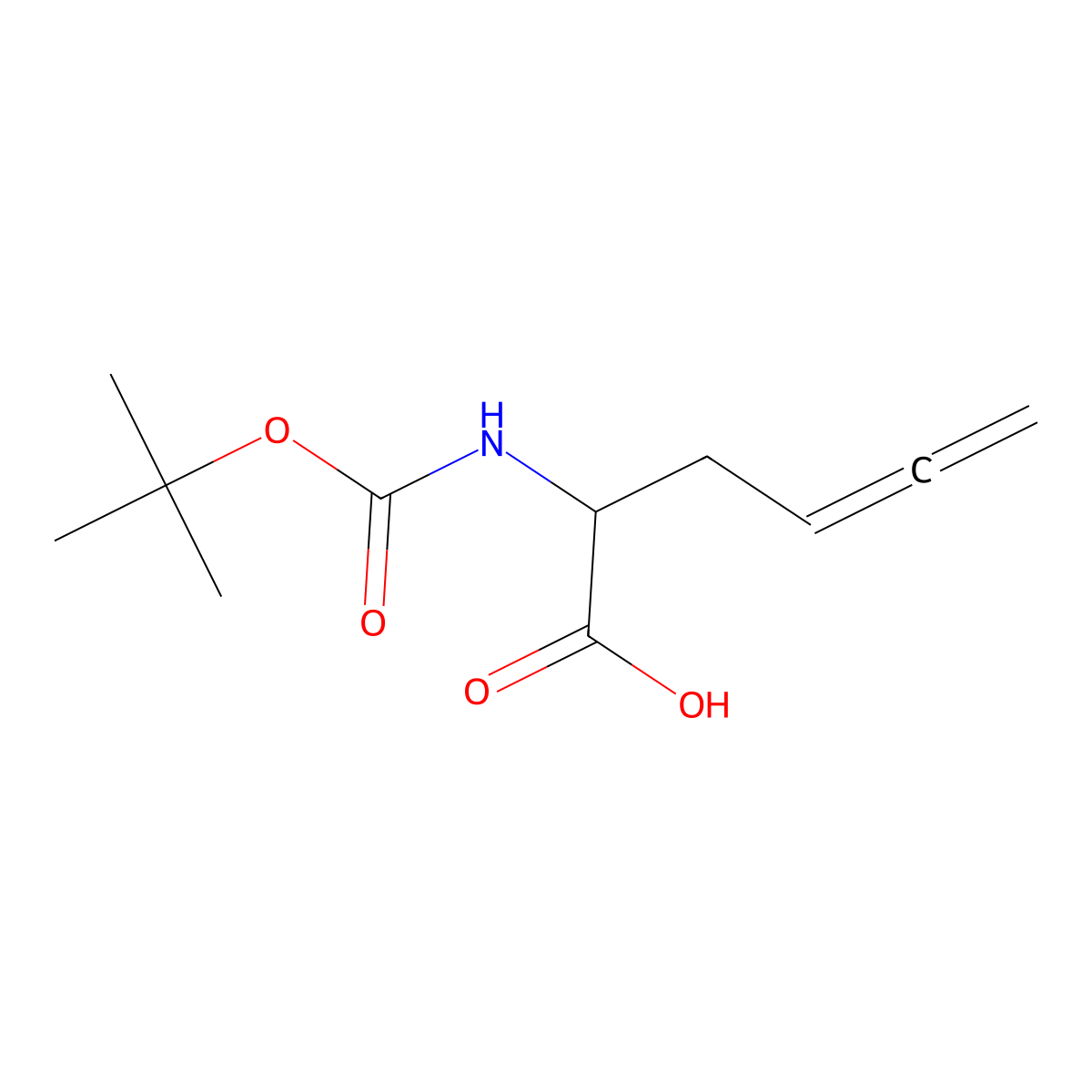 2-{[(Tert-butoxy)carbonyl]amino}hexa-4,5-dienoicacid molecular structure, CAS 2418650-21-0