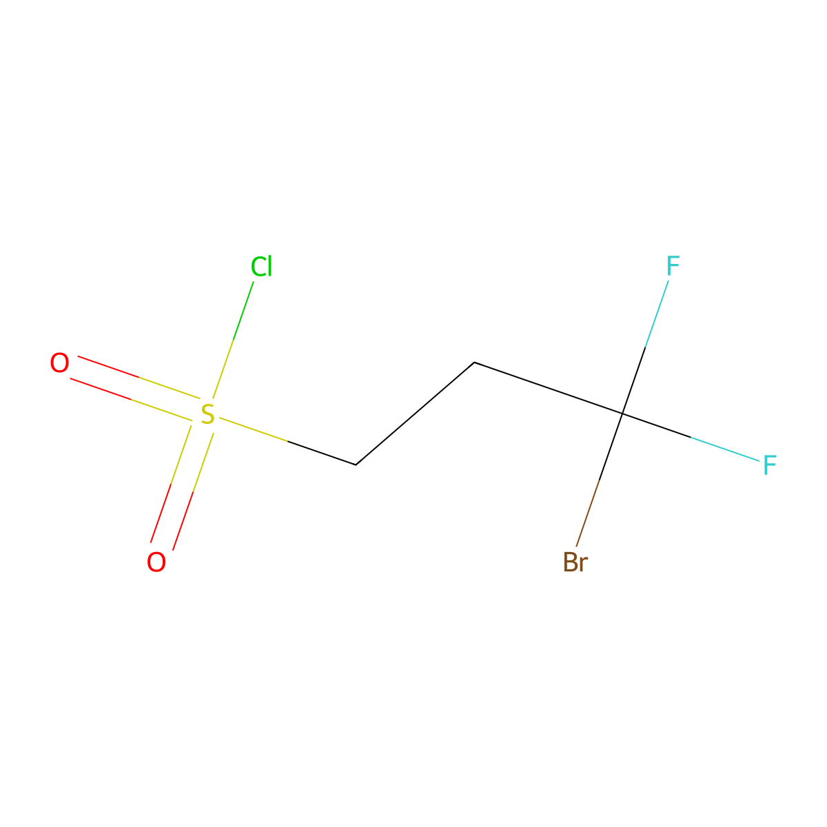 3-Bromo-3,3-difluoropropane-1-sulfonyl chloride molecular structure, CAS 2418658-62-3