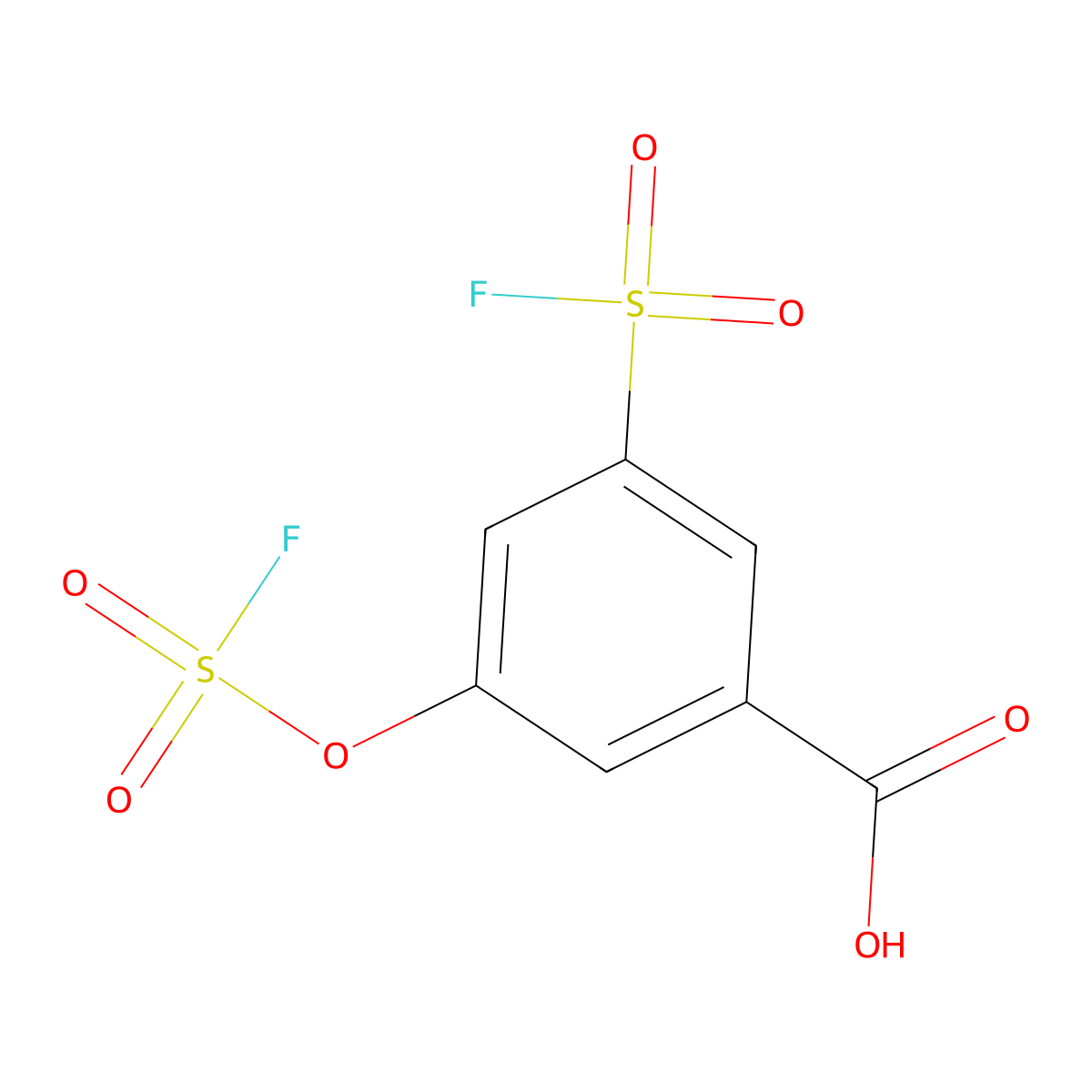 3-(Fluorosulfonyl)-5-[(fluorosulfonyl)oxy]benzoic acid molecular structure, CAS 2418658-97-4