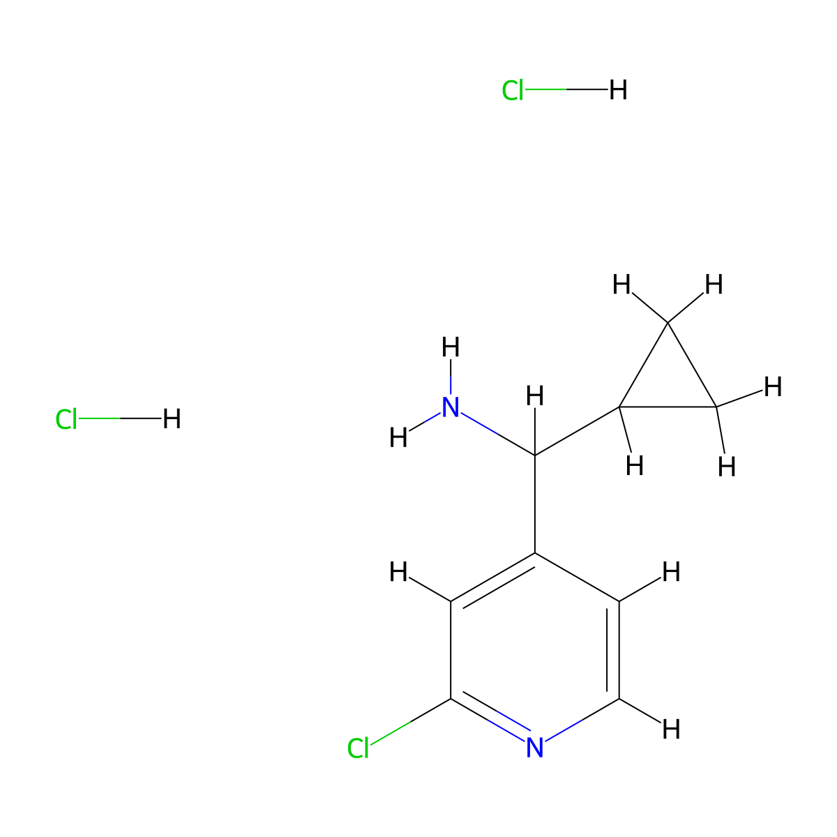 1-(2-Chloropyridin-4-yl)-1-cyclopropylmethanamine dihydrochloride molecular structure, CAS 2418661-50-2