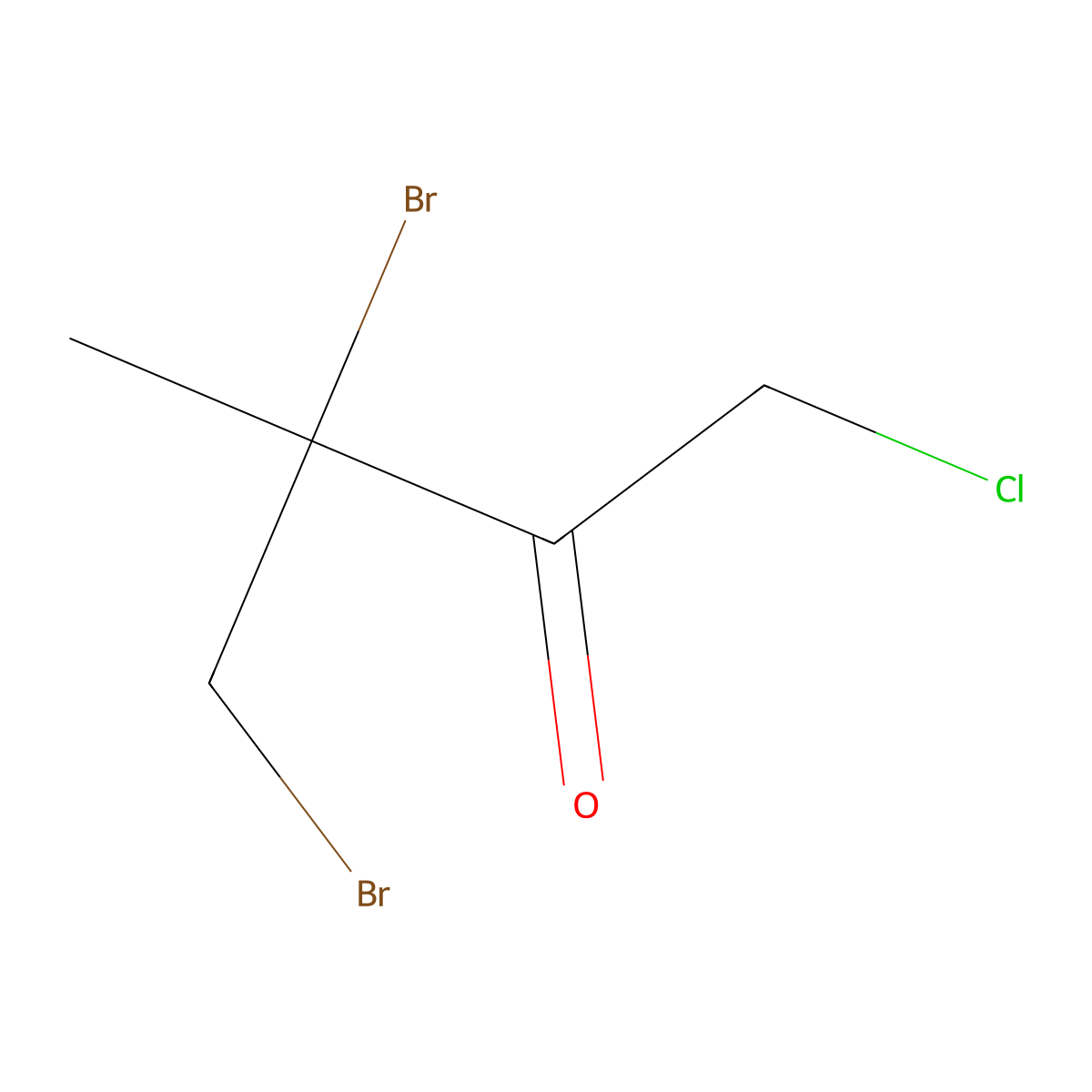 3,4-Dibromo-1-chloro-3-methylbutan-2-one molecular structure, CAS 2418662-26-5