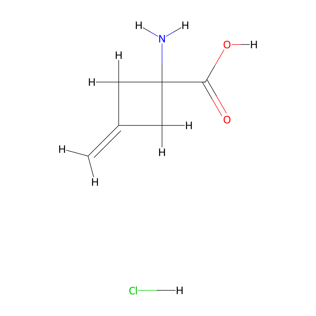 1-Amino-3-methylidenecyclobutane-1-carboxylicacidhydrochloride molecular structure, CAS 2418663-12-2
