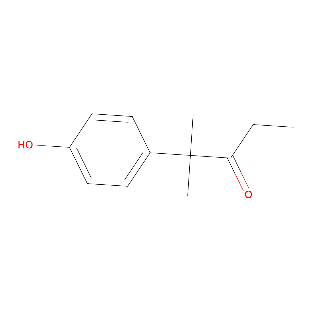 2-(4-Hydroxyphenyl)-2-methylpentan-3-one molecular structure, CAS 2418663-55-3