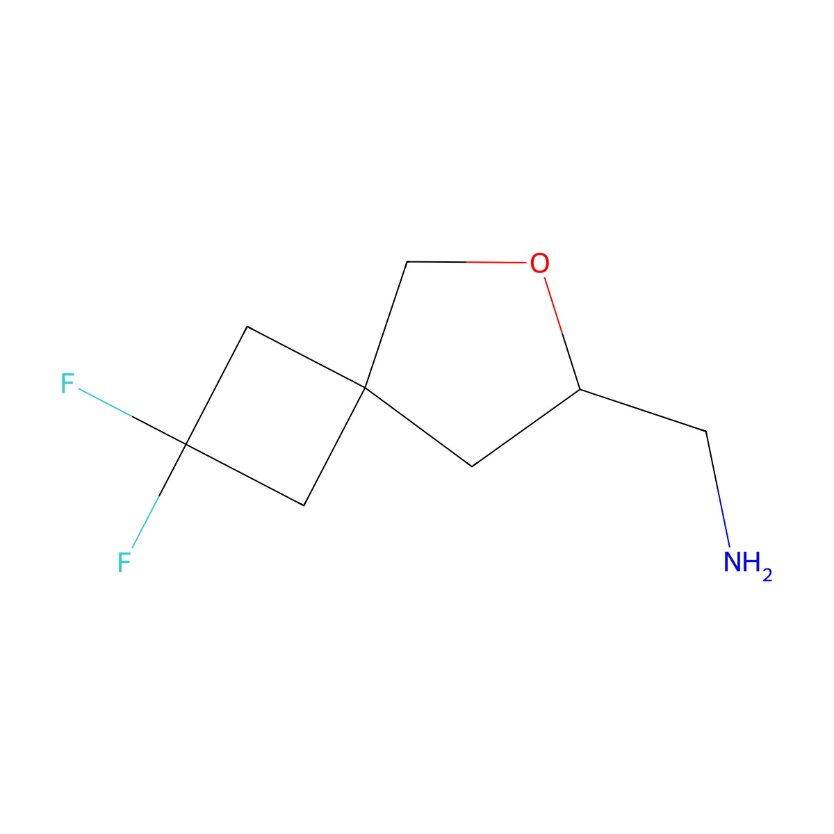 1-{2,2-Difluoro-6-oxaspiro[3.4]octan-7-yl}methanamine molecular structure, CAS 2418666-55-2