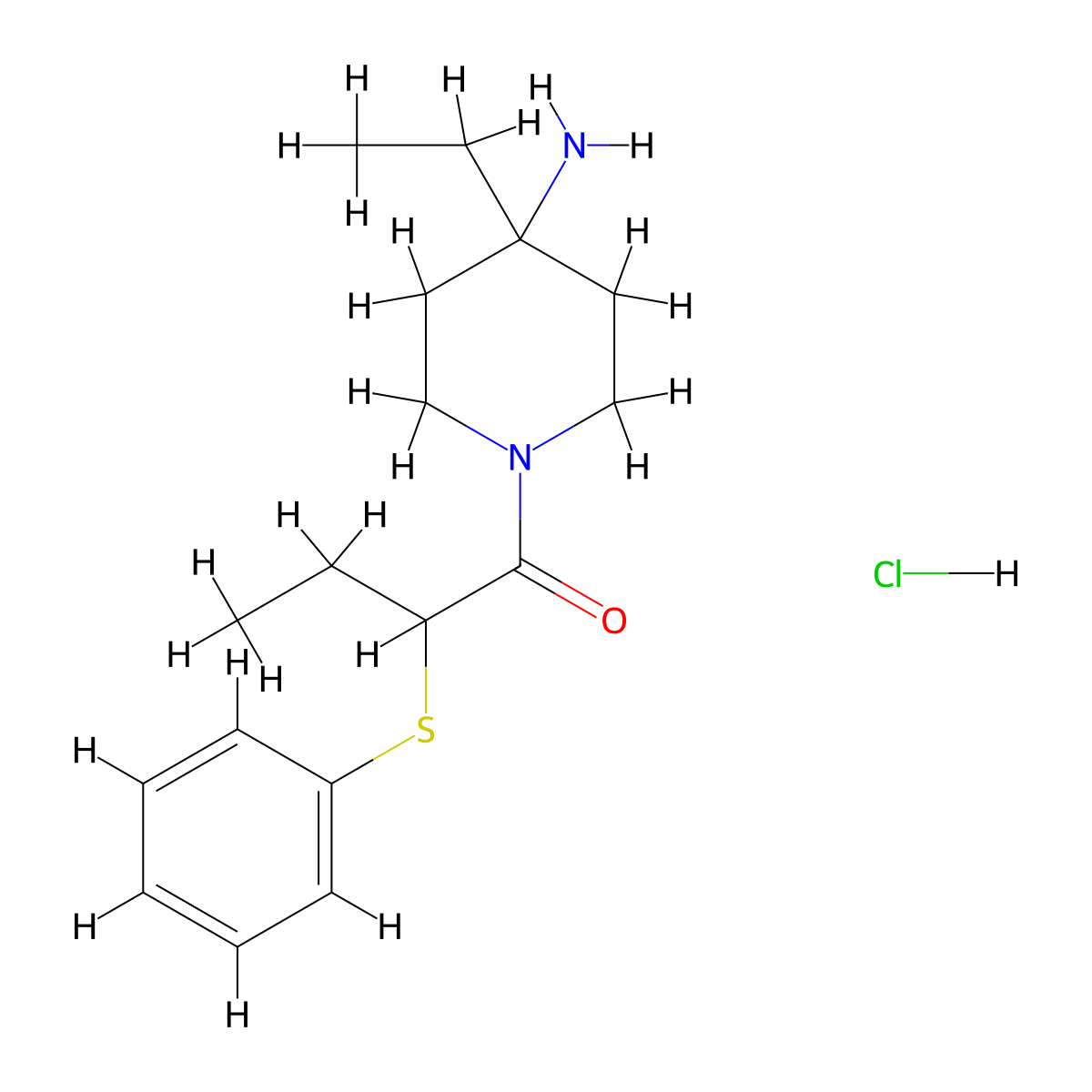 1-(4-Amino-4-ethylpiperidin-1-yl)-2-(phenylsulfanyl)butan-1-one hydrochloride molecular structure, CAS 2418668-22-9