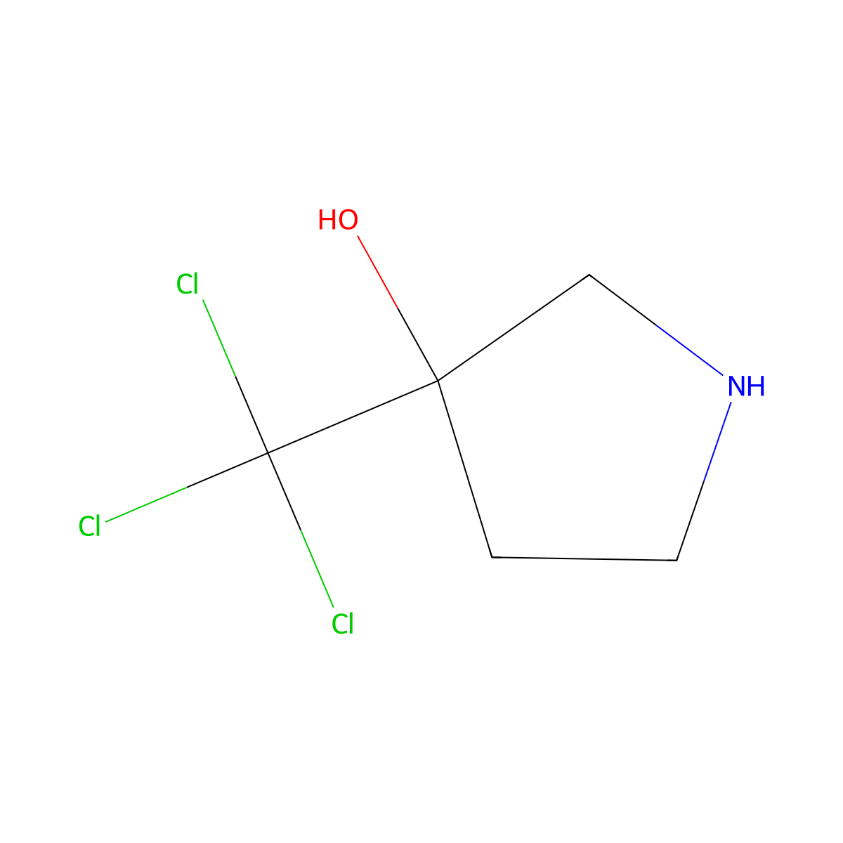 3-(Trichloromethyl)pyrrolidin-3-ol molecular structure, CAS 2418669-04-0