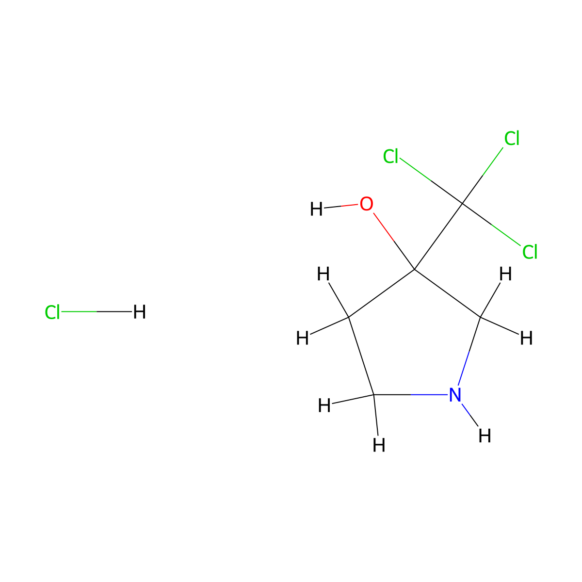 3-(Trichloromethyl)pyrrolidin-3-olhydrochloride molecular structure, CAS 2418669-05-1