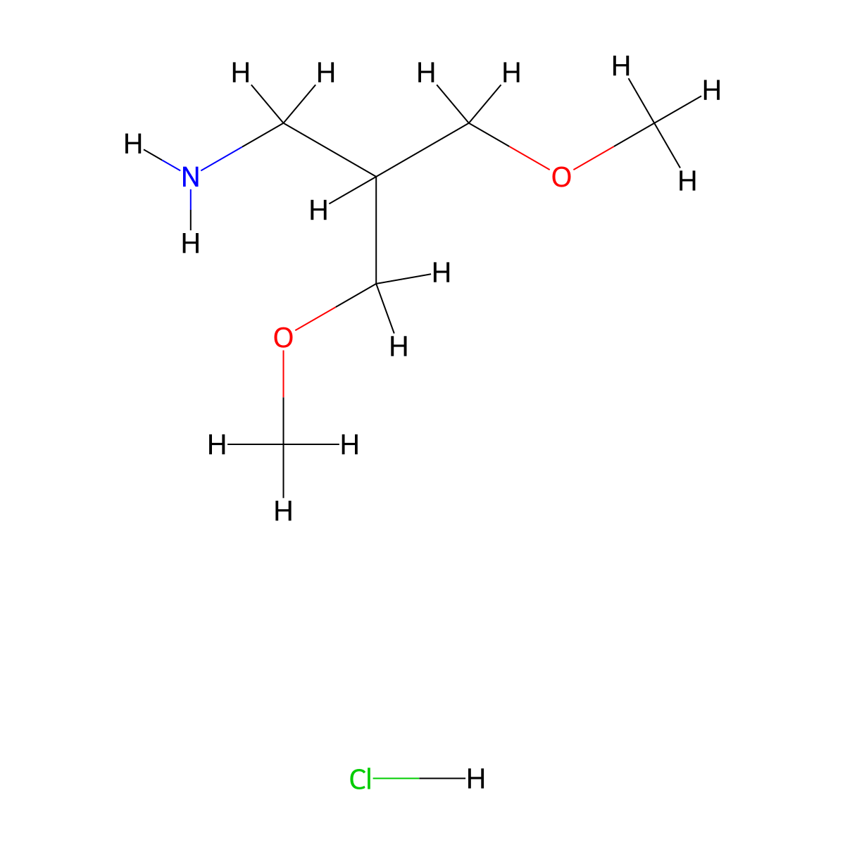 2-(Aminomethyl)-1,3-dimethoxypropane hydrochloride molecular structure, CAS 2418669-64-2