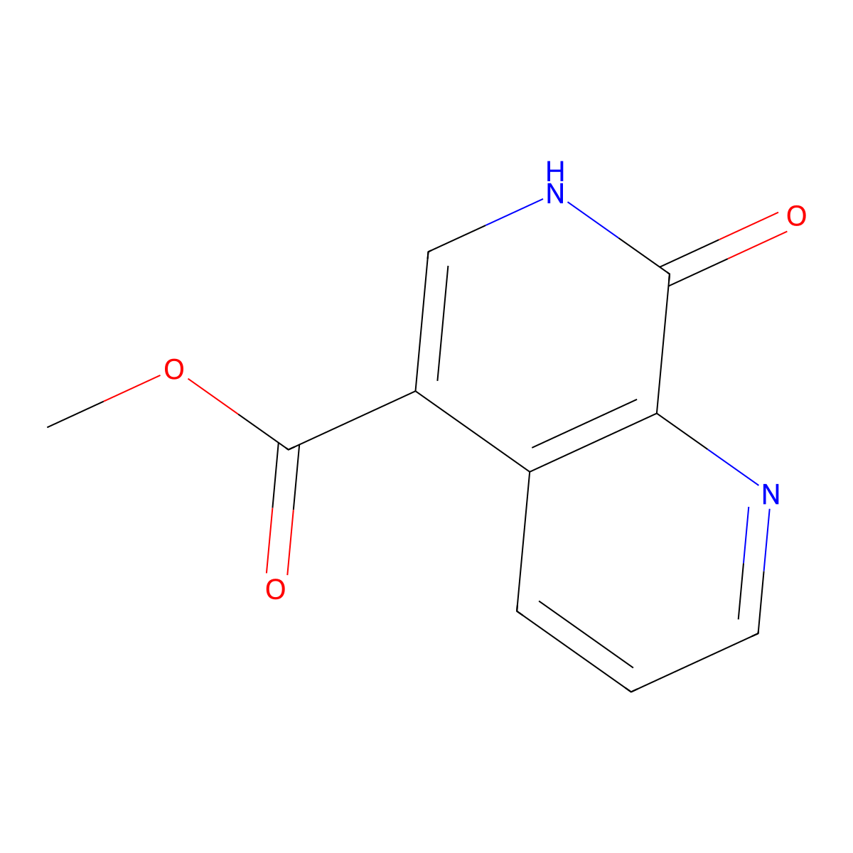 Methyl 8-oxo-7,8-dihydro-1,7-naphthyridine-5-carboxylate molecular structure, CAS 2418670-63-8