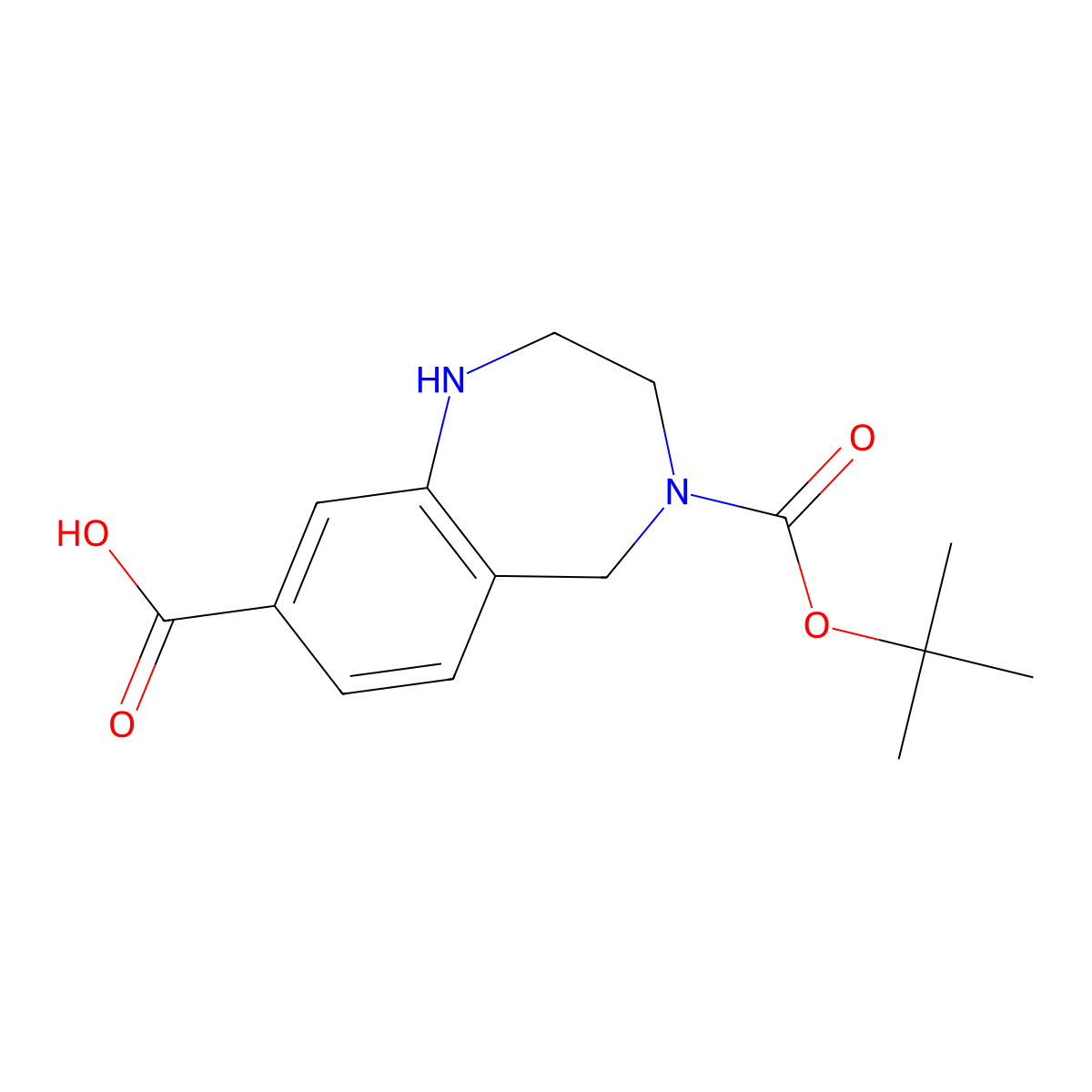4-[(tert-butoxy)carbonyl]-2,3,4,5-tetrahydro-1H-1,4-benzodiazepine-8-carboxylicacid molecular structure, CAS 2418671-05-1