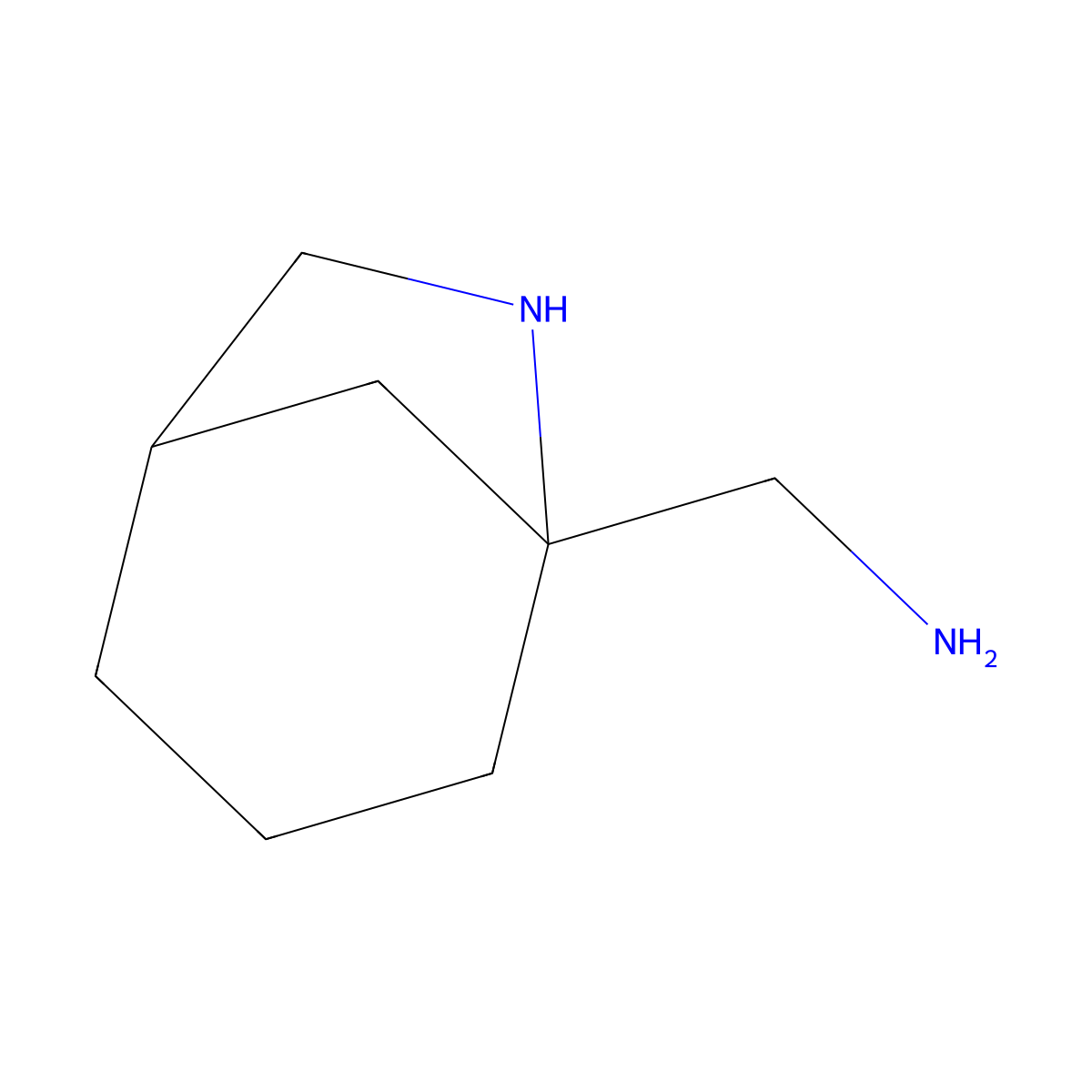 1-{6-Azabicyclo[3.2.1]octan-5-yl}methanamine molecular structure, CAS 2418671-15-3