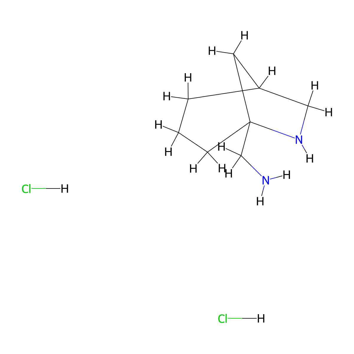 6-Azabicyclo[3.2.1]octan-5-ylmethanamine;dihydrochloride molecular structure, CAS 2418671-16-4