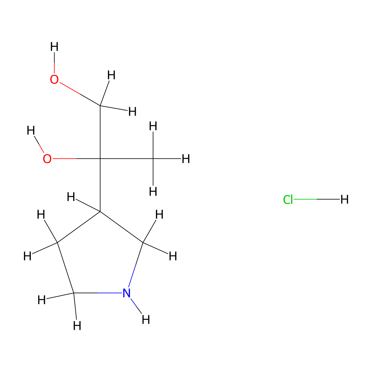 2-(Pyrrolidin-3-yl)propane-1,2-diol hydrochloride molecular structure, CAS 2418671-57-3
