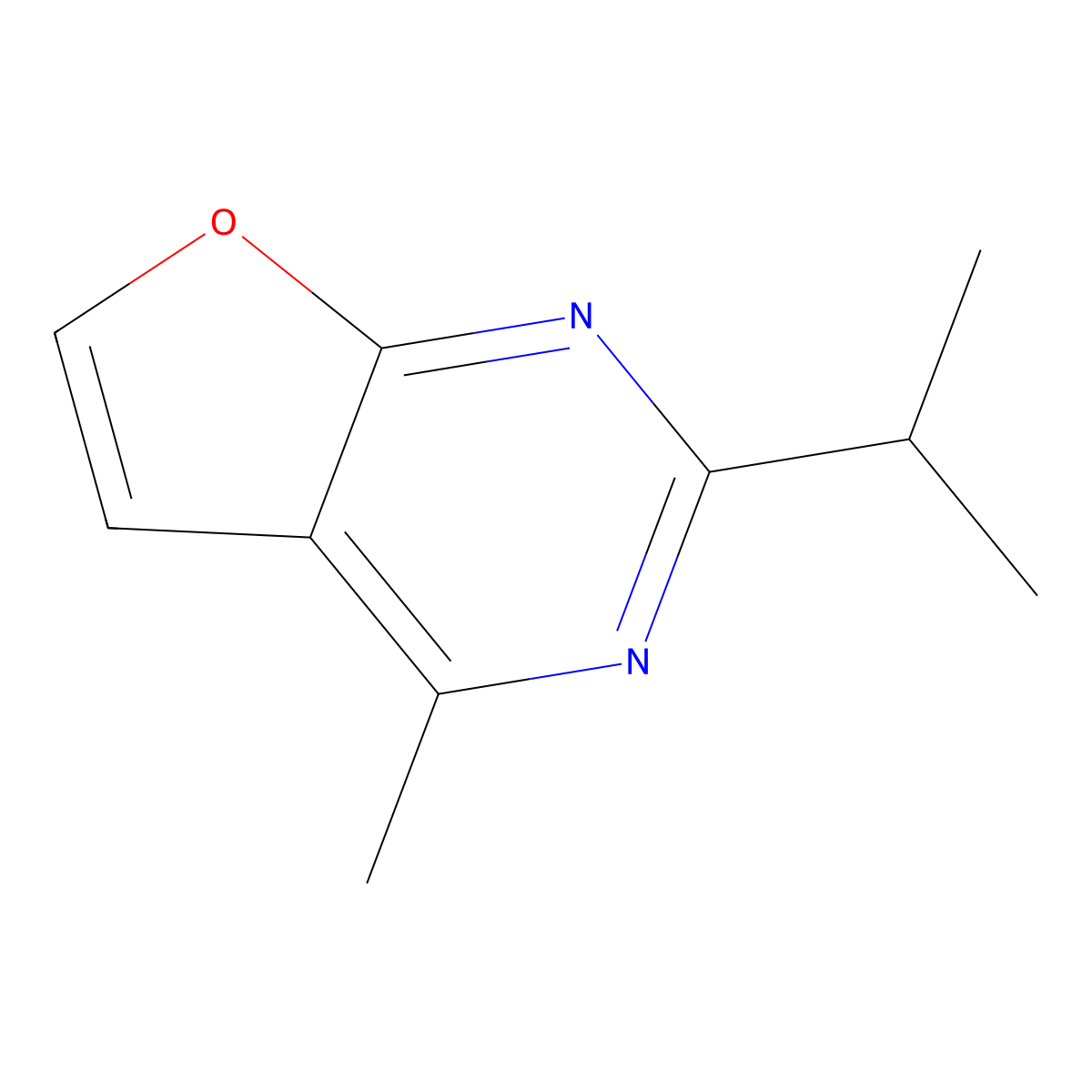 4-Methyl-2-(propan-2-yl)furo[2,3-d]pyrimidine molecular structure, CAS 2418671-61-9