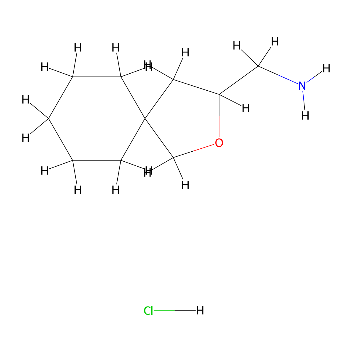 1-{2-Oxaspiro[4.5]decan-3-yl}methanamine hydrochloride molecular structure, CAS 2418671-70-0