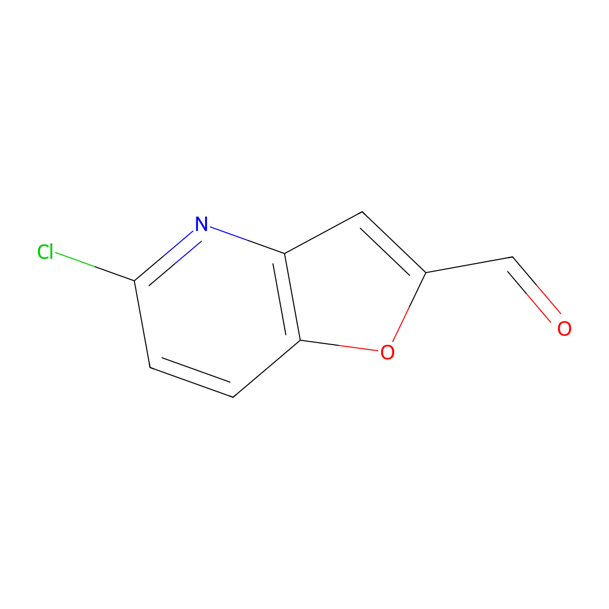 5-Chlorofuro(3,2-b)pyridine-2-carbaldehyde molecular structure, CAS 2418676-98-7