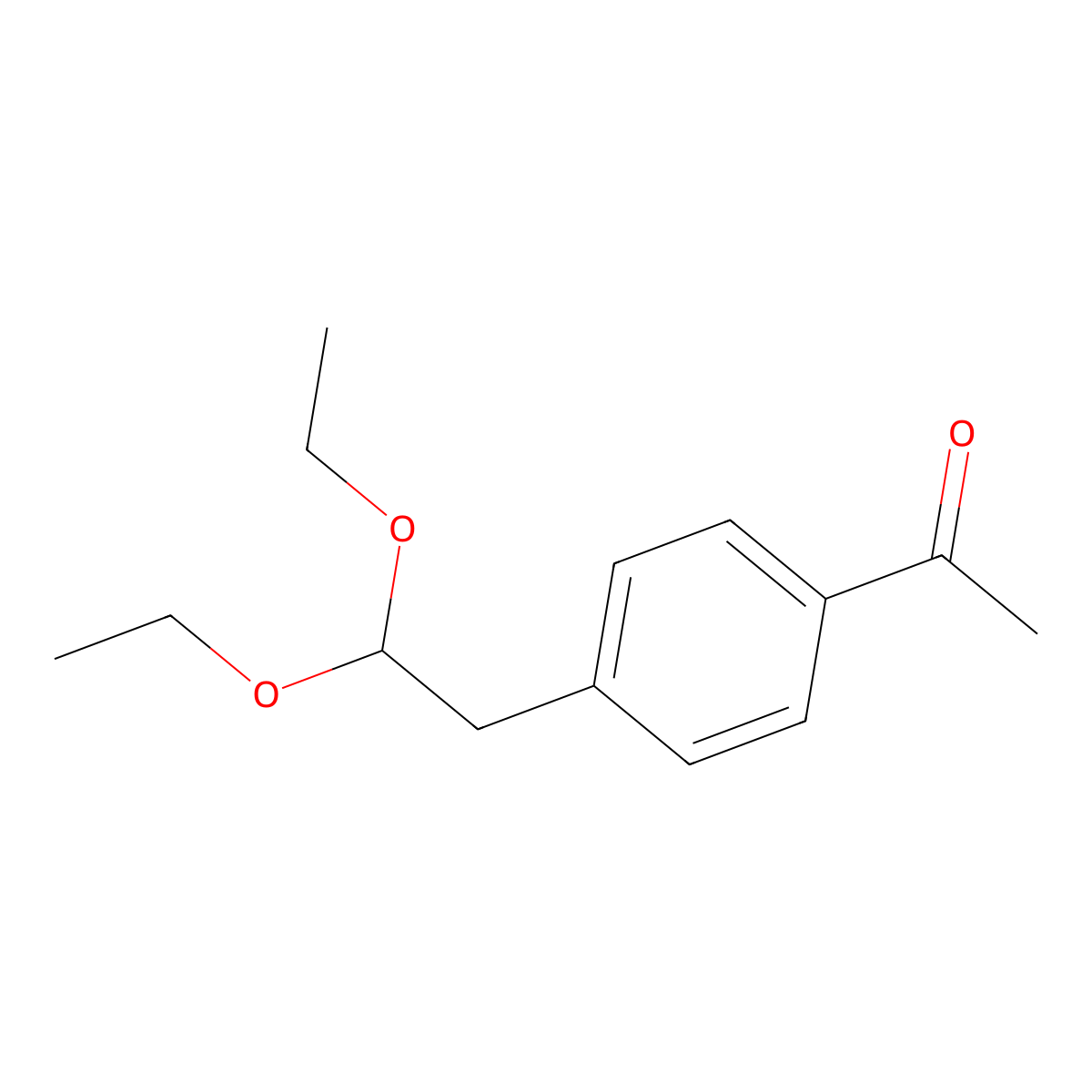 1-[4-(2,2-Diethoxyethyl)phenyl]ethan-1-one molecular structure, CAS 2418677-26-4