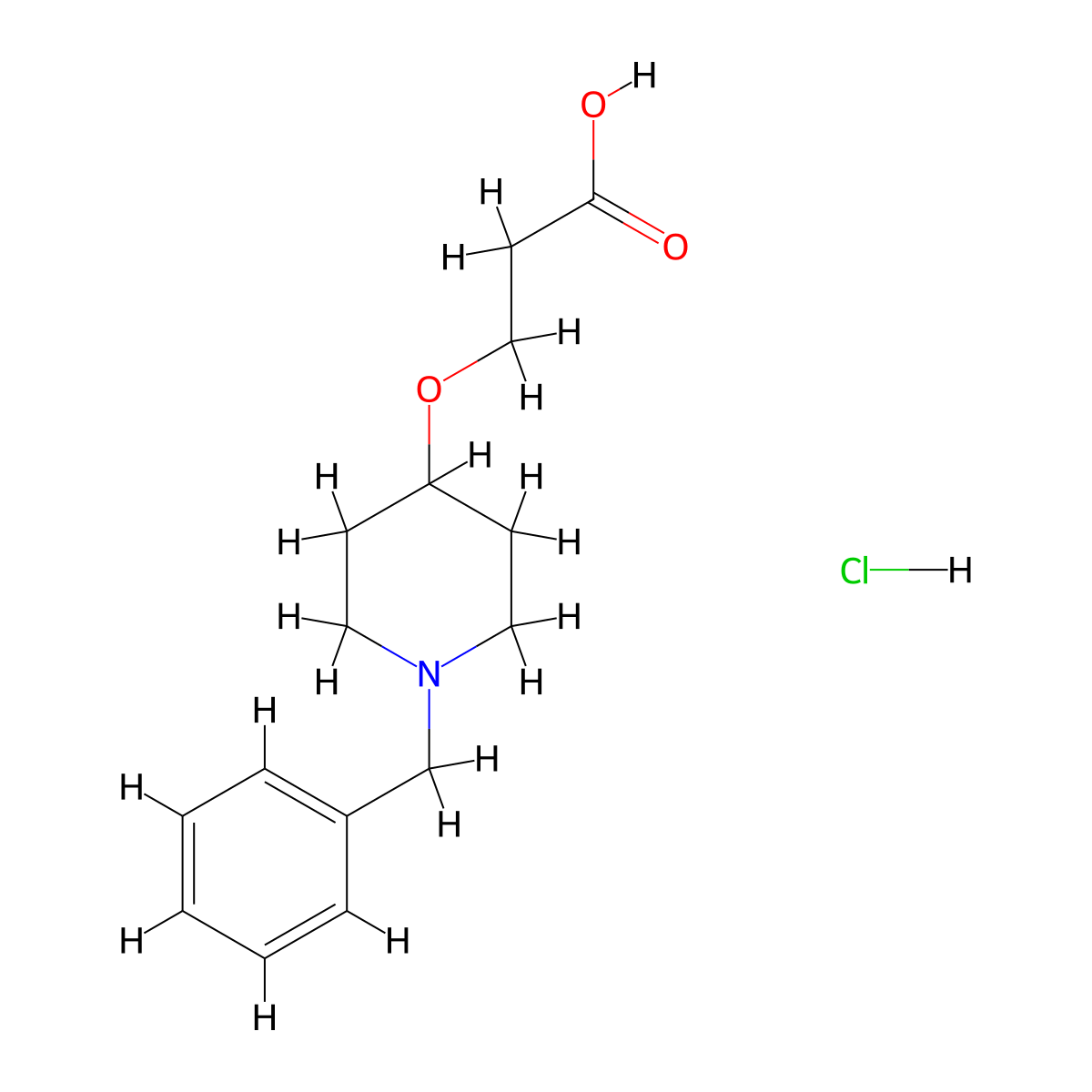 3-[(1-Benzylpiperidin-4-yl)oxy]propanoicacidhydrochloride molecular structure, CAS 2418679-73-7