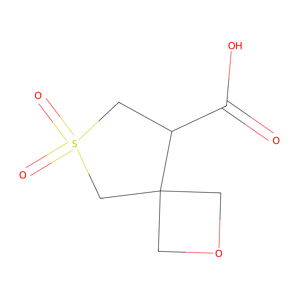 6,6-Dioxo-2-oxa-6lambda6-thiaspiro[3.4]octane-8-carboxylic acid molecular structure, CAS 2418680-05-2