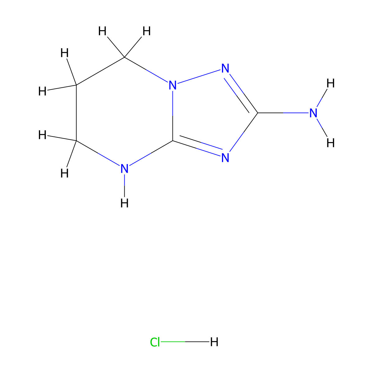 4H,5H,6H,7H-[1,2,4]triazolo[1,5-a]pyrimidin-2-aminehydrochloride molecular structure, CAS 2418683-08-4