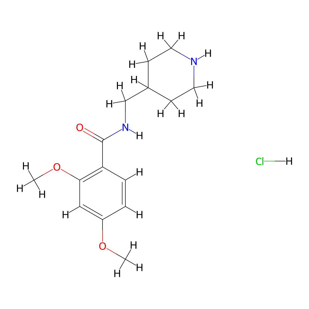 2,4-Dimethoxy-N-(piperidin-4-ylmethyl)benzamide;hydrochloride molecular structure, CAS 2418691-01-5