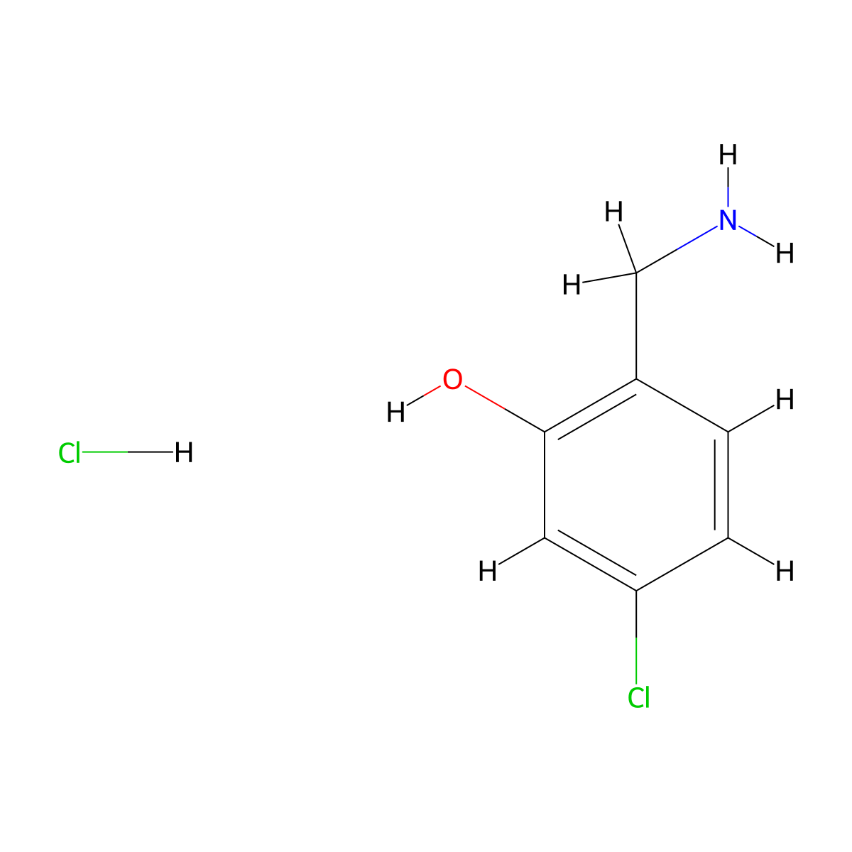 2-(Aminomethyl)-5-chlorophenolhydrochloride molecular structure, CAS 2418692-12-1