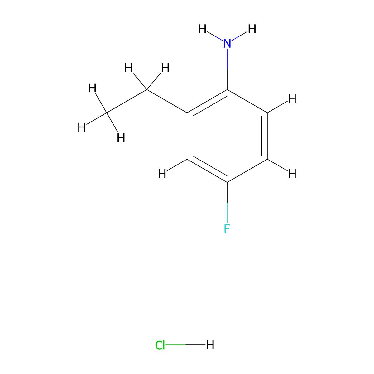2-Ethyl-4-fluoroaniline hydrochloride molecular structure, CAS 2418692-74-5