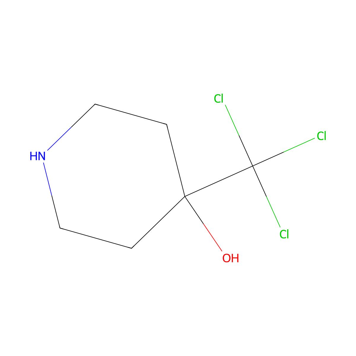 4-(Trichloromethyl)piperidin-4-ol molecular structure, CAS 2418692-82-5