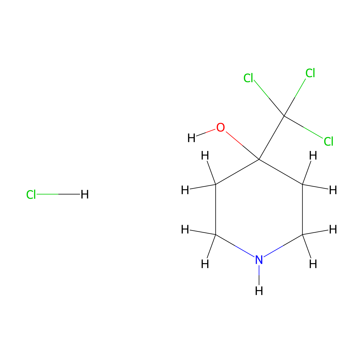 4-(Trichloromethyl)piperidin-4-ol hydrochloride molecular structure, CAS 2418692-83-6