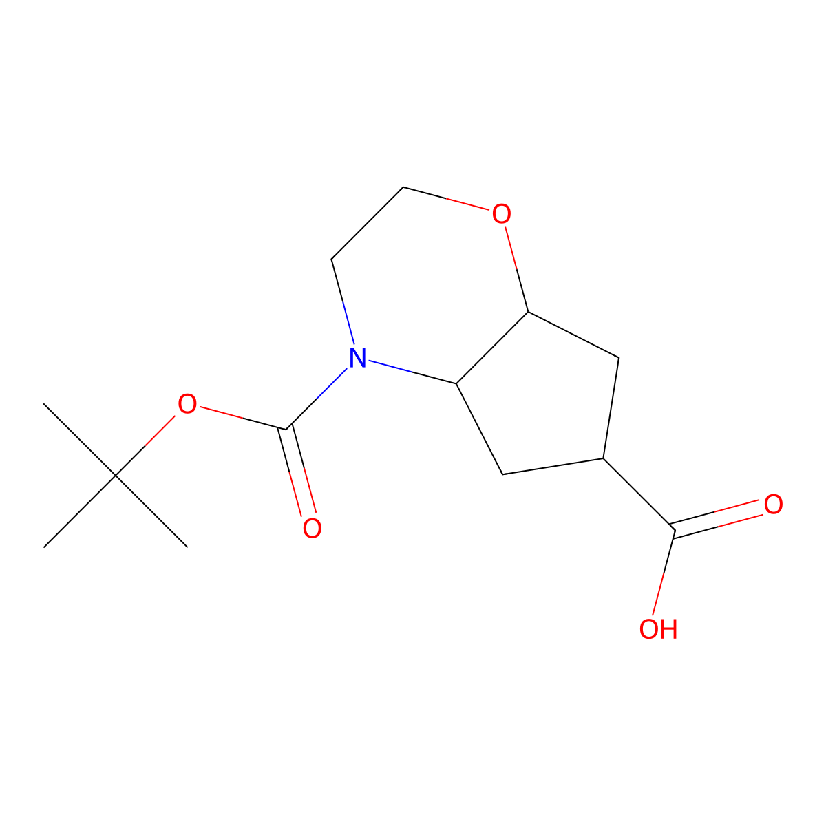 4-[(Tert-butoxy)carbonyl]-octahydrocyclopenta[b][1,4]oxazine-6-carboxylic acid molecular structure, CAS 2418694-38-7
