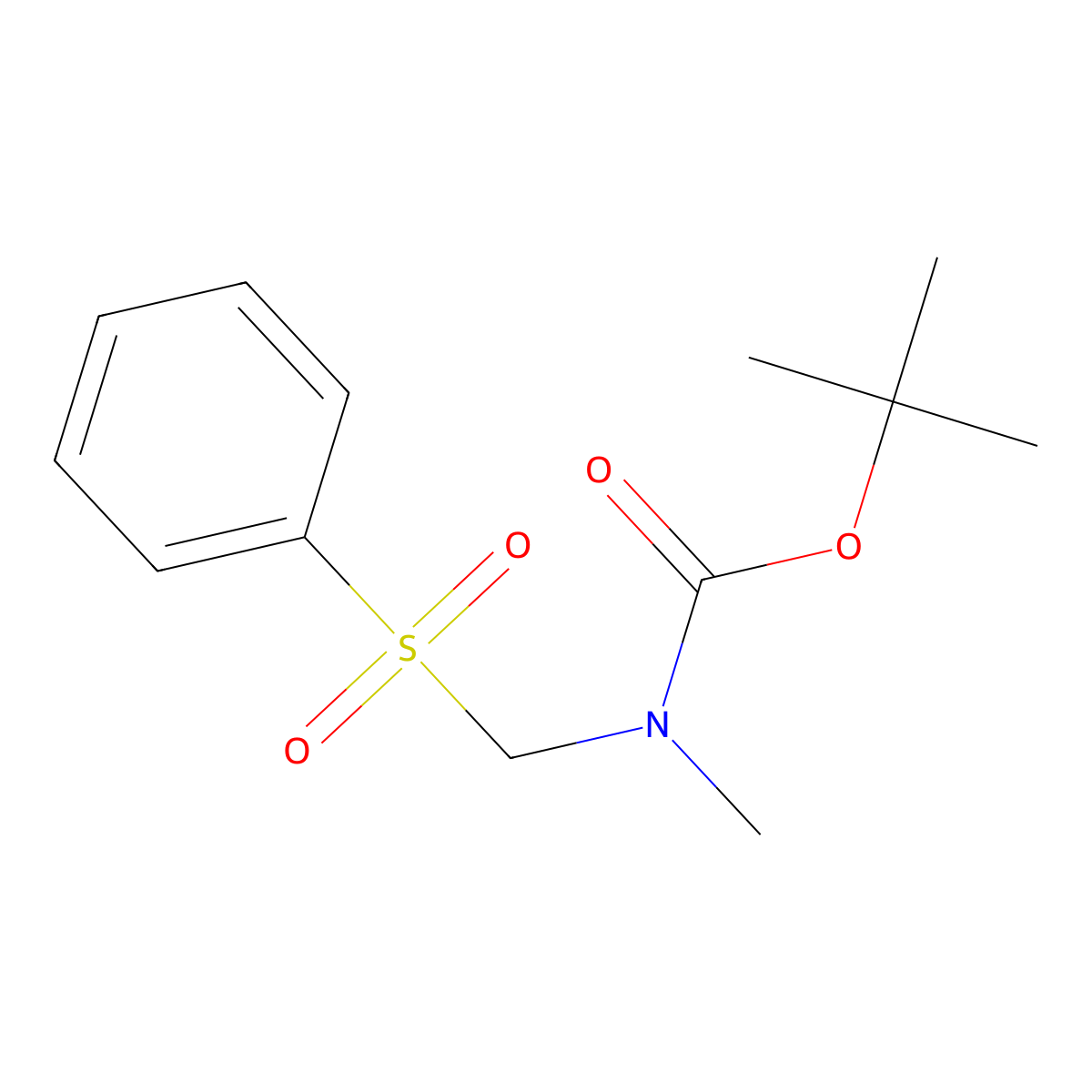 tert-butyl N-[(benzenesulfonyl)methyl]-N-methylcarbamate molecular structure, CAS 2418695-98-2