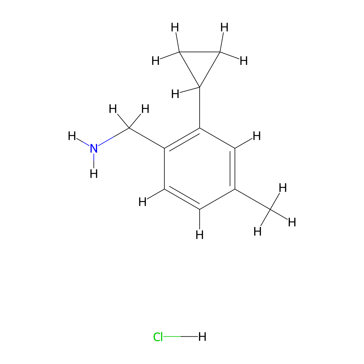 1-(2-Cyclopropyl-4-methylphenyl)methanamine hydrochloride molecular structure, CAS 2418706-79-1