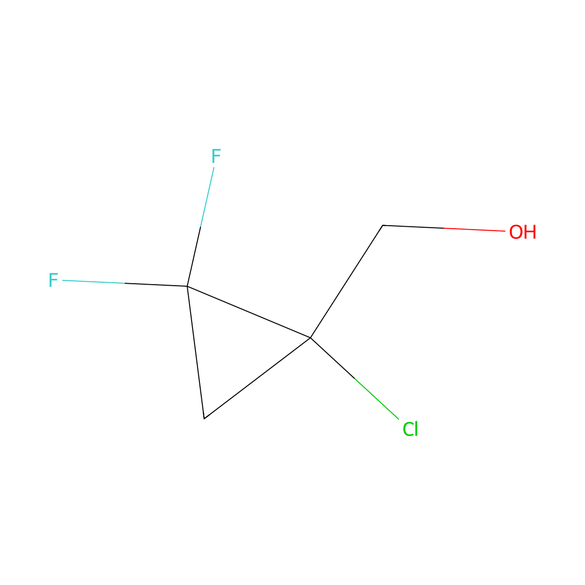 (1-Chloro-2,2-difluorocyclopropyl)methanol molecular structure, CAS 2418706-86-0
