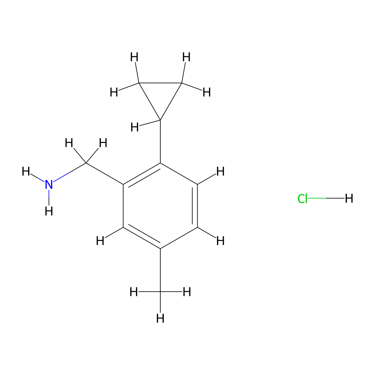 1-(2-Cyclopropyl-5-methylphenyl)methanamine hydrochloride molecular structure, CAS 2418707-72-7