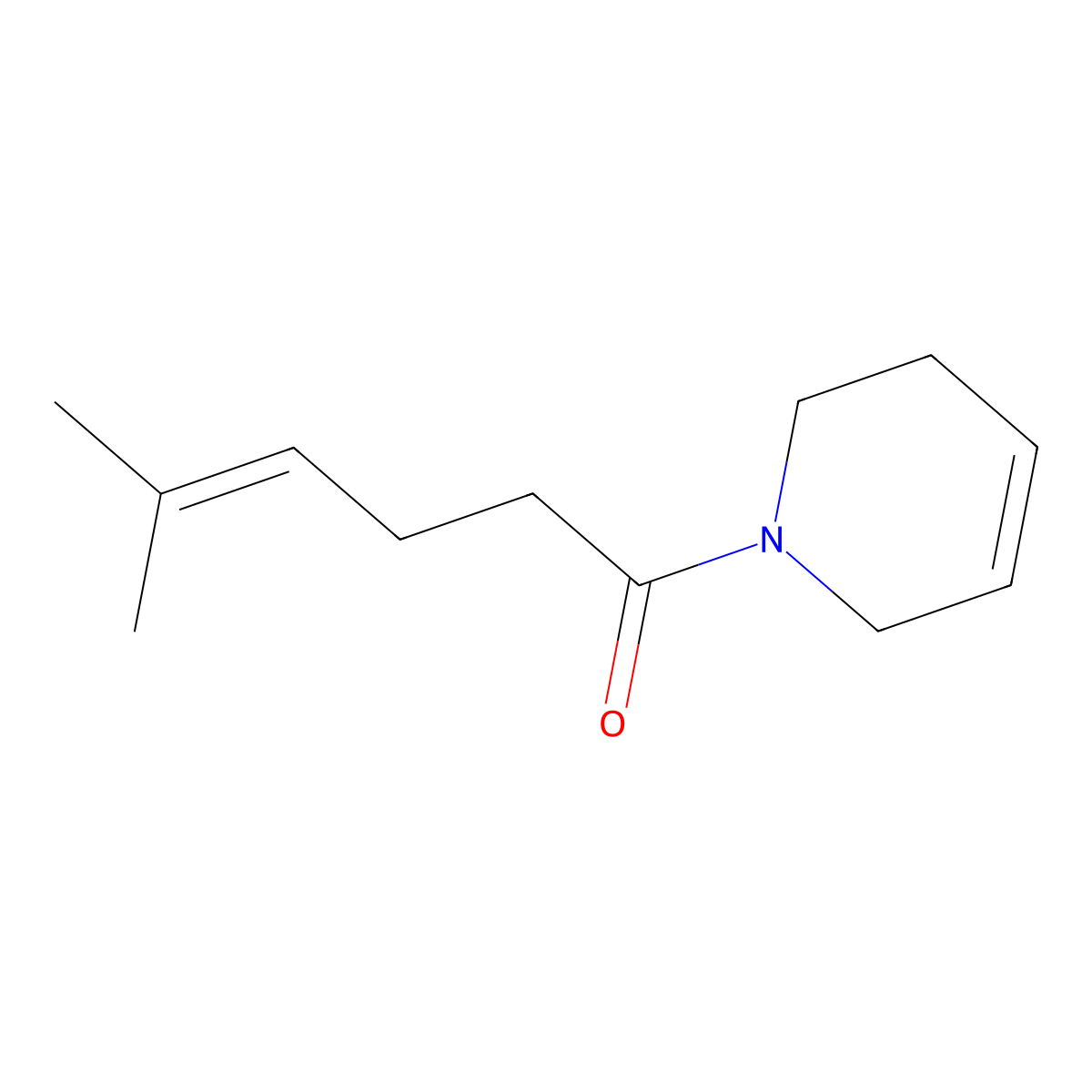 5-Methyl-1-(1,2,3,6-tetrahydropyridin-1-yl)hex-4-en-1-one molecular structure, CAS 2418707-98-7